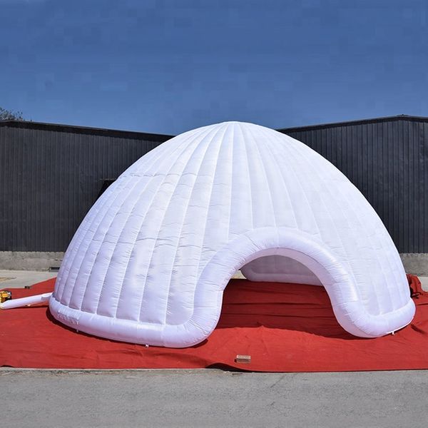 Barraca inflável grande com cúpula de 10m de diâmetro, venda quente por atacado, iglu branco para eventos de festa, tendas yurt para venda