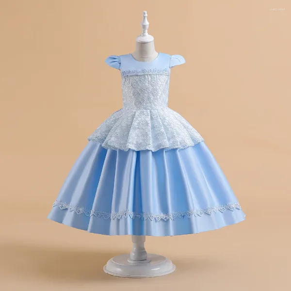 Mädchenkleider 3–16 Jahre, Prinzessin-Mädchenkleid, Zeremonie, Abschlussfeier für Kinder, Mädchen, Hochzeit, Abschlussball, Kinder, Spitze, formelle Partykleider