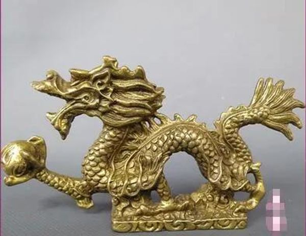 Crafts Brilliance Bronze Seiko Han Long Play perle in bronzo come Shuanglong Opera perline Long Yin Town House Evil Spirits per aiutare il trasporto