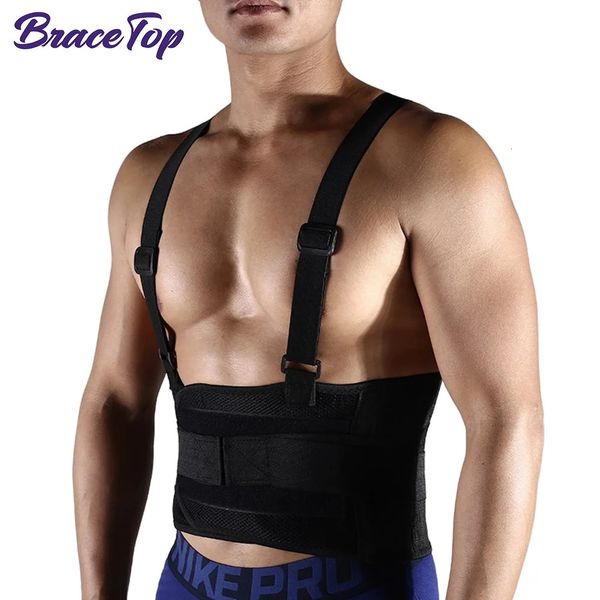 Spor Ayarlanabilir Bel Destek Kemeri Erkek ve Kadın Lomber Fitness Halter Omuz Kayışları ile Geri Kemer Koşu 240108