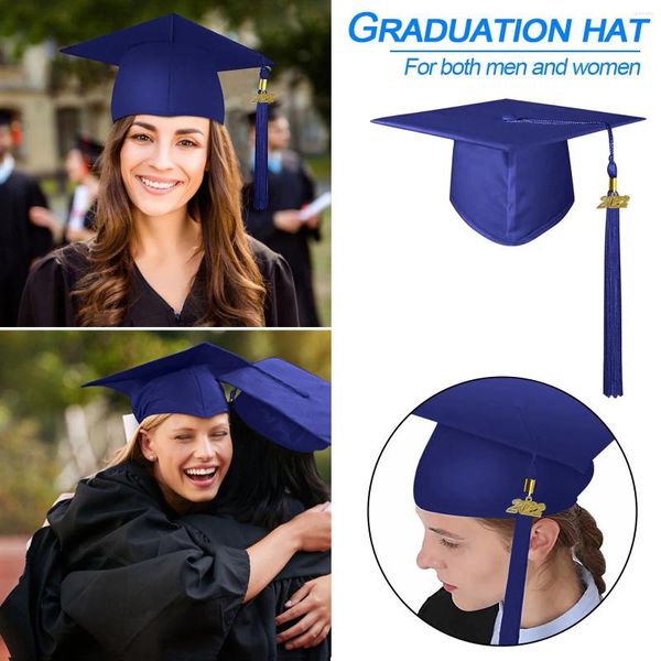 Berretti da baseball regolabili per adulti delle scuole superiori con berretto con nappa, cappello da baseball neutro per laurea