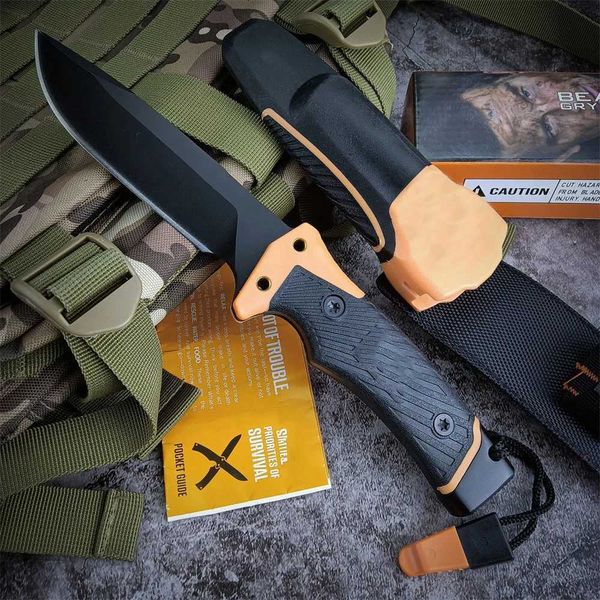 Нож GB 2-го поколения, нож с фиксированным лезвием для выживания, 7cr13mov, полное лезвие Tang, резиновые ручки, тактические военные боевые охотничьи ножи