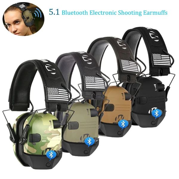 5,1 Bluetooth Anti-lärm Schießen Headset Elektronische Schießen Ohrenschützer Jagd Taktische Headset Gehörschutz Ohrenschützer 240108