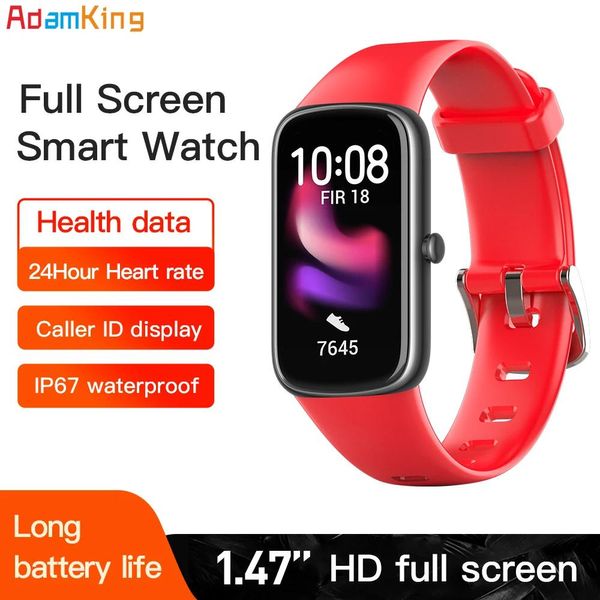 Orologi Sport Smart Band Orologio cardiofrequenzimetro Full Touch Screen Smartwatch impermeabile per uomo Donna PK Xiaomi Mi band 6 Per Miband 6