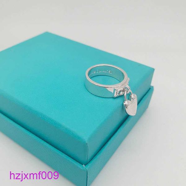 1z1w Designer Tiffanset Band Ringe Hohe Version von Dijia Licht Luxus Einfache Liebe Ring Schmuck t Familie Tag Cnc Wort Gedruckt Student