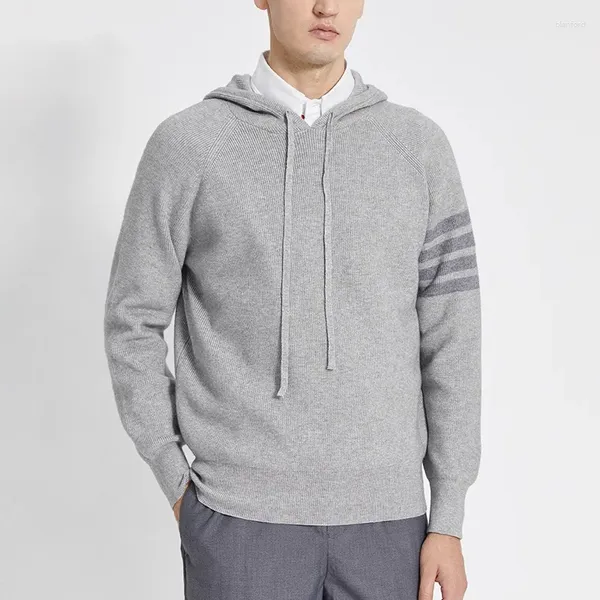 Felpe con cappuccio da uomo Maglione da uomo e da donna Felpa con cappuccio lavorato a maglia O-Collo Top maschile Tendenza coreana Autunno Casual Allentato Mantieni calda la maglieria