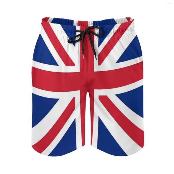 Pantaloncini da uomo Pantaloni da spiaggia Anime Flag United Kingdom Traspirante Quick Dry Novità Sport Cordoncino regolabile Elastico allentato Maschio