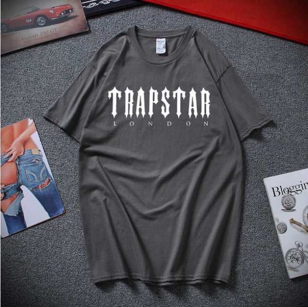 Mens Trapstar Camiseta Designer Homens Mulheres Algodão Tee Nova Impressão Camiseta Verão Moda Preto Sportswear Marca Suéter Roupas