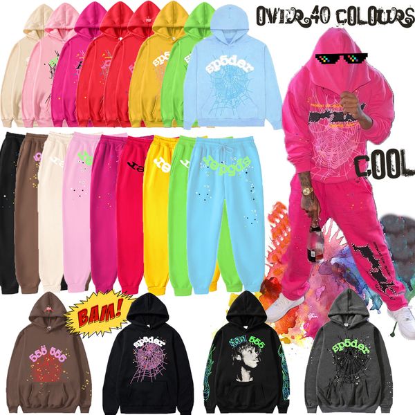 Hoodie Young Thug Erkek Kadın Köpük Baskı Web Grafik Pembe Sweatshirts Y2K Saklama Pantolon S-XL MIAOSHA