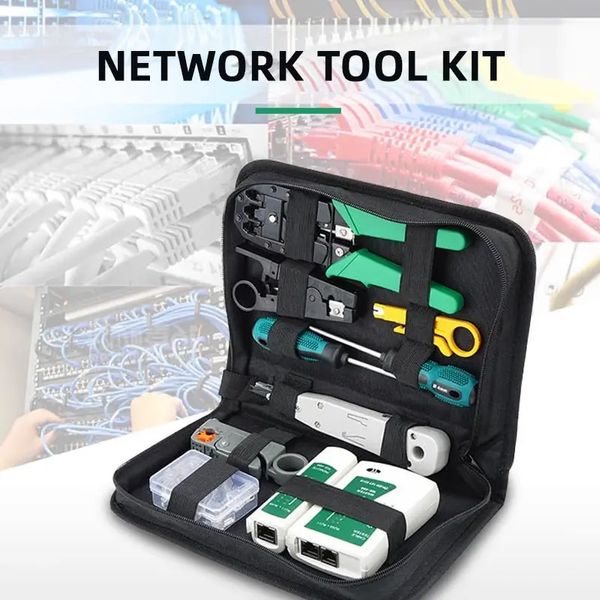 1 Juego de cinco tipos de Kit de herramientas de red, kit de herramientas de combinación de abrazadera de cable, herramientas de Hardware manuales para el hogar 240108