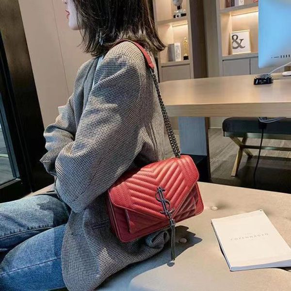 Известная женская сумка, новая модная сумка на одно плечо с цепочкой, известная брендовая сумка через плечо на одно плечо, роскошная натуральная кожа