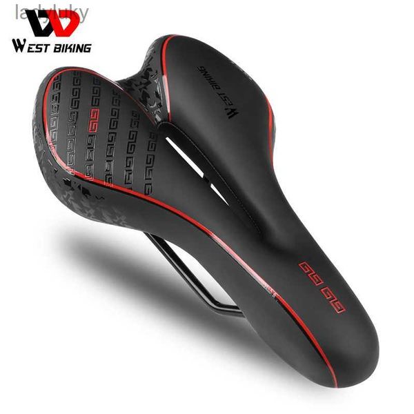 Велосипедные седла WEST BIKING MTB Gel Comfort Велосипедное седло из пенопласта Дорожный велосипед Безболезненное сиденье из искусственной кожи Универсальное велосипедное седло BMX Велосипедные деталиL240108