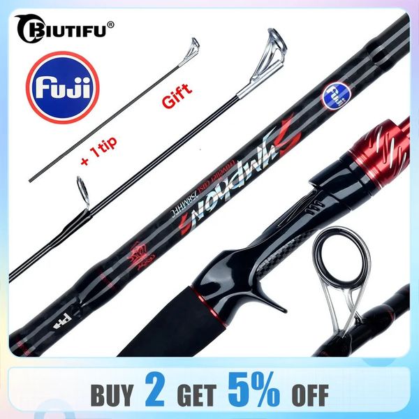 BIUTIFU Traveller Spinning Casting Fuji Lure Mini Rock Fishing Rod 1.8/2.1/2.4/2.7/3.0m Carbon Baitcasting PHISHGER Rápido 5-42g 240108