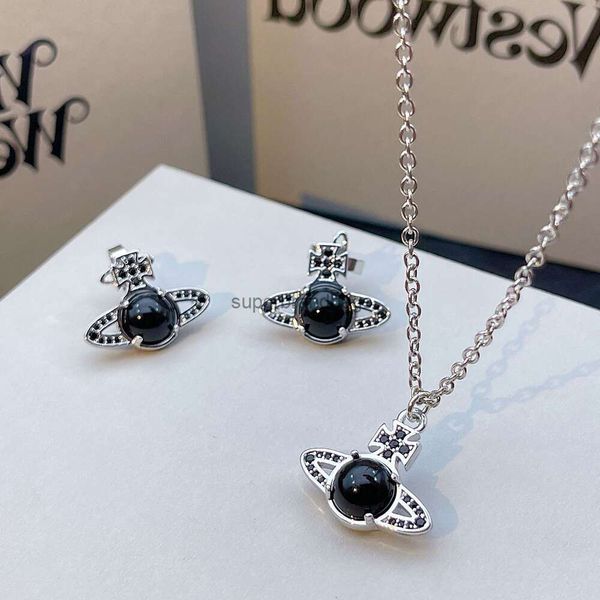 Дизайнеры Jewels Vivienne Новая высокая версия Western Empress Dowger Logo Collece Nise Nice Dark Style Элегантная цепочка ключицы Модная и универсальное ожерелье ACC