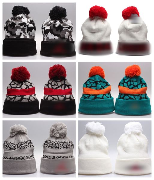 Beanies Winter Team Beanie Chapéus De Malha Esportes Beisebol Futebol Basquete Caps Mulheres Homens Pom N1