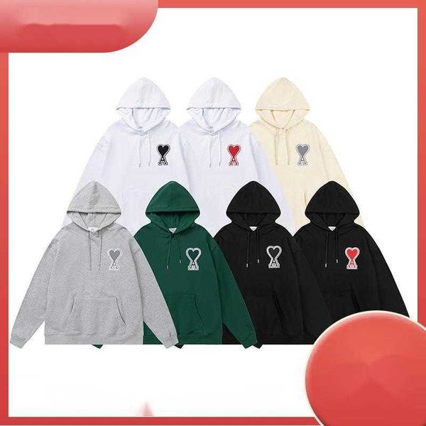 Hoodie camisola novo estilo bordado grande amor uma carta com capuz de manga comprida masculino e feminino estrelas mesmo casal casaco1