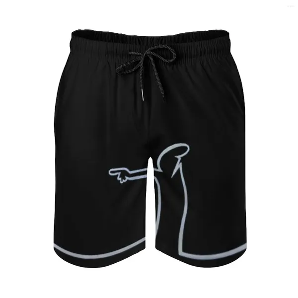 Shorts masculinos anime praia calças balum la linea 11 solto estiramento engraçado gráfico masculino correndo cordão ajustável respirável rápido d