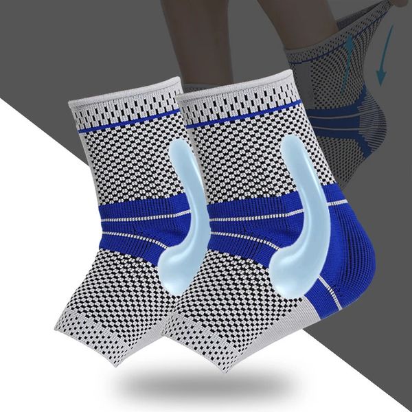 1 par 3d elástico silicone tornozelo suporte cinta compressão anti-entorse esportes tornozelo meias protetor feminino masculino adolescentes personalizado 240108