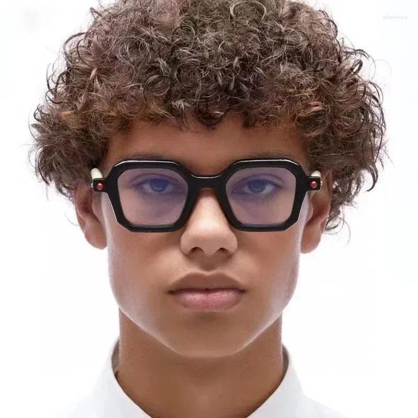 Sonnenbrillenrahmen Polygonal Acetat Spektakel Frauen Modische Persönlichkeit Designer Marke Optische Lesebrille für Herren