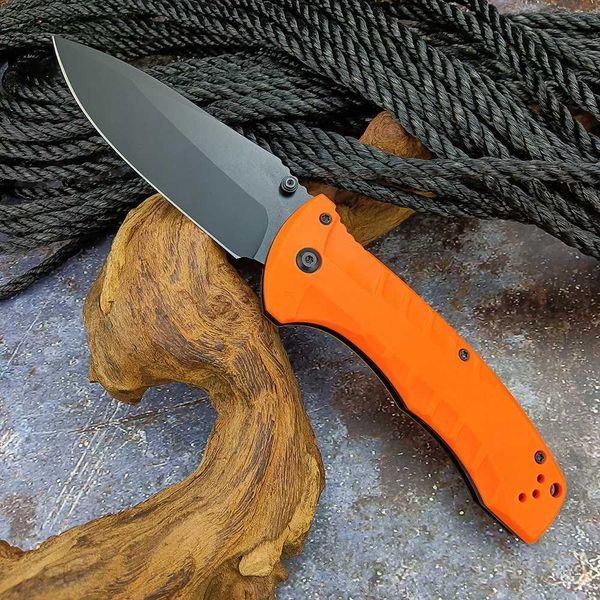 Bıçak bm katlanır taktik cep bıçakları turuncu sap 980 edc flipper bıçakları kamp avı hayatta kalma dişlisi kendini savunma bıçağı
