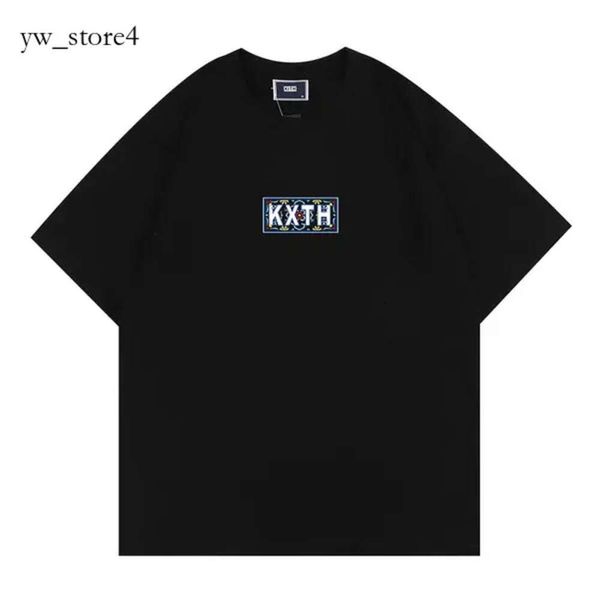 Oversize 2022 Новая футболка Kith Tokyo Shibuya для мужчин и женщин, высококачественные рубашки с принтом Street View, футболки, футболки ROSE Omoroccan Tile, футболка 4276