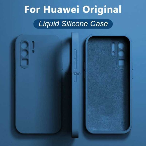 Handyhüllen Original Flüssigsilikon Handyhüllen für Huawei P30 P50 P40 P20 Mate 30 20 Pro Lite Honor 50 60 20 Nova 9 Pro Cover ZubehörL240105