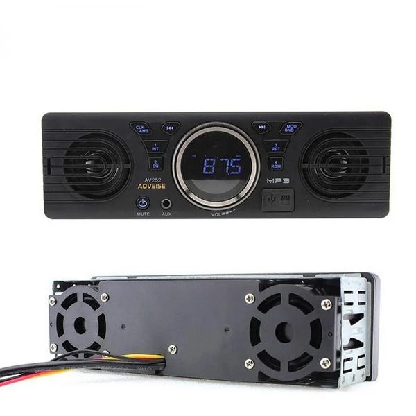 Hoparlörler inşa 2 hoparlörler araba radyosu 12V Bluetooth elden çıkarılan fm usb sd aux stereo mp3 çalar