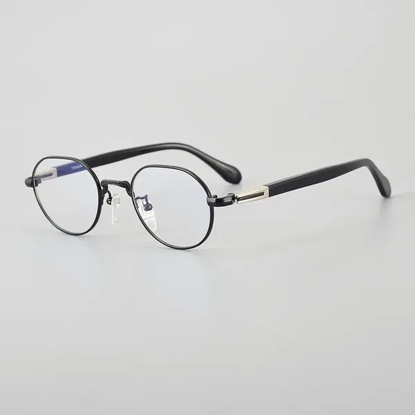 Occhiali da sole Montature per occhiali in titanio puro Telaio da uomo 2024 KS-140 Giappone Marca Retro Occhiali da vista rotondi Donne Miopia Occhiali ottici