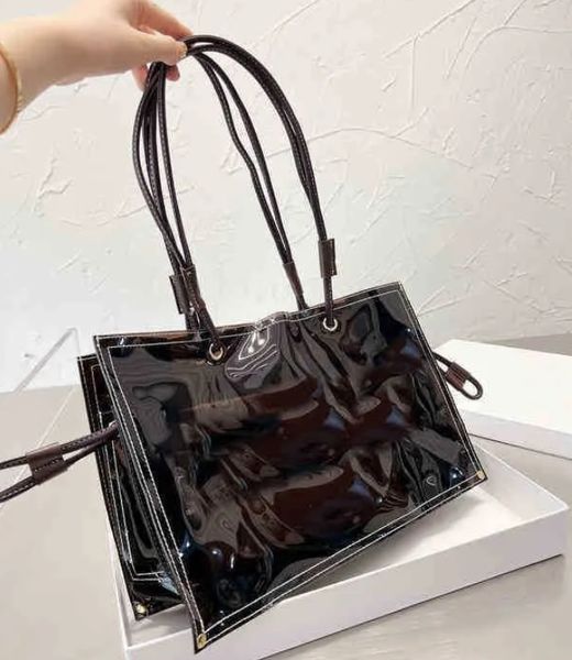 Sacos de noite Transparente PVC Tote Bag para 1Summer Beach Designer Lady 1 Luxo Jelly Ombro Crossbody Casual Bolsa