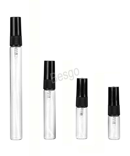 Tragbare klare leere Parfümflaschen 2 ml 5 ml 10 ml Glasparfümsprühflasche Kosmetikbehälter mit Zerstäubersprühflaschen BH278227296