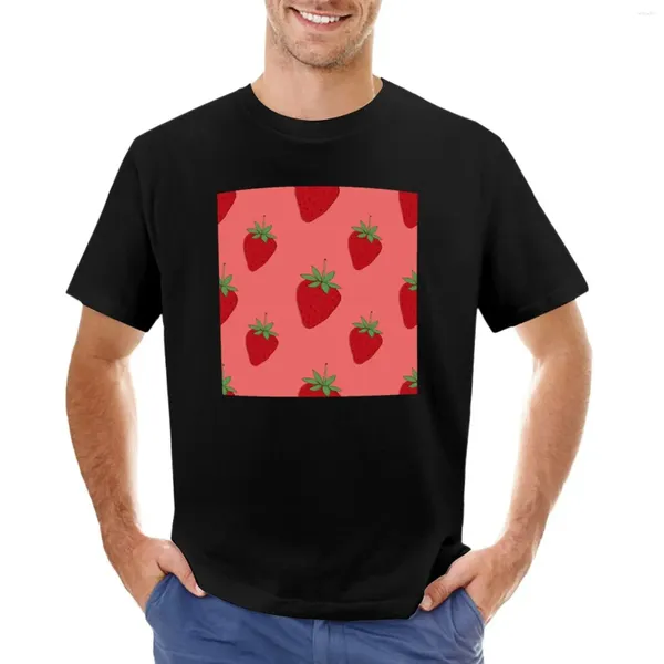 Camisetas sin mangas para hombre, camiseta Sweet Strawberry Fields para niño, ropa estética, camisetas