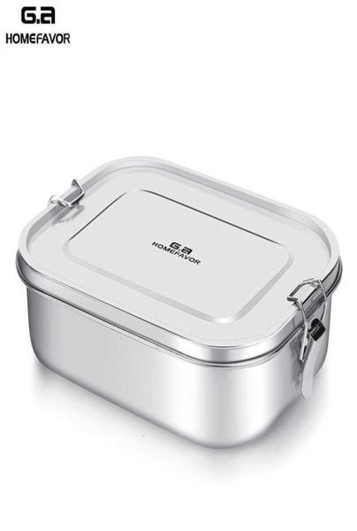 Ga HOMEFAVOR Maßgeschneiderte Lunchbox für Kinder, Lebensmittelbehälter, Bento-Box, 304 erstklassiger Edelstahl, Aufbewahrungsbox aus thermischem Metall, Stock SH19627236