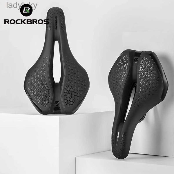 Selle per bici ROCKBROS Sella per bicicletta leggera Sella per bicicletta Assorbimento degli urti Spugna ad alta densità Sella cava MTB Sedile anteriore per bici Accessori per biciL240108