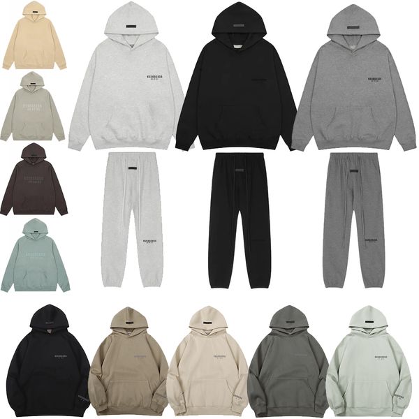 Мужские толстовки с капюшоном 2024 Дизайнерская толстовка с капюшоном Essentialsweatshirts Свитер с капюшоном Мужская Essentialshoodie Хип-хоп Пуловер Oversize High Street Unisex Streetwea