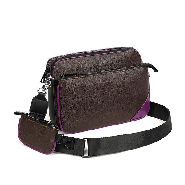 Männer Luxus Trio Dessinger Messenger Bag Neue Designerin Männer vielseitiger klassischer geprägter PU-Tribüte Crossbody Bag 3 Stück Set 15 Styles 69443