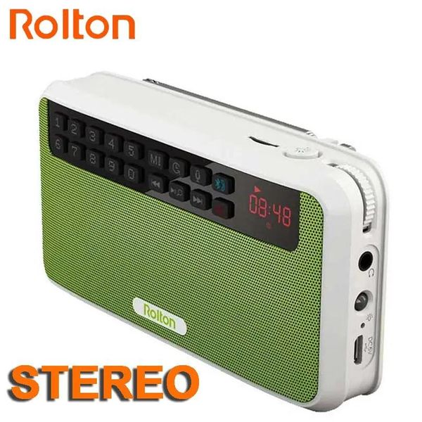Alto-falantes Rolton E500 Mini Bluetooth Speaker Box Suporte Bluetooth Phone Call / Cartão TF / MP3 / Rádio FM / Fones de ouvido / Luz LED / Alto-falantes / Rec
