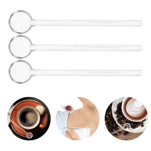 Coffee Scoals 6 pezzi Mini Whisk Dessert Dishing Glass Tea Sugar Apporto Mescolanti Posate