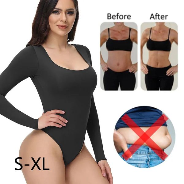 Gola baixa shapewear espartilho sexy bodysuits para mulheres barriga controle corpo shaper emagrecimento bodysuit traje de dança 240106