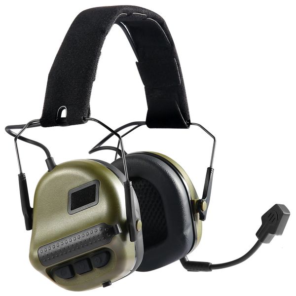 Fone de ouvido tático sem cancelamento de ruído versiontactical fones de ouvido tiro earmuff uso com ptt walkie fone de ouvido 240108