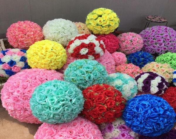 12 Polegada casamento seda pomander beijando bola flor decorar flor artificial para casamento jardim mercado d5761271