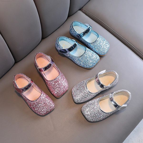 Baby Mädchen Mary Janes Glimmer Pailletten Fee Süße Kinder Ballerinas Karree 21-36 Drei Farben Party Kinder Prinzessin Schuhe 240108