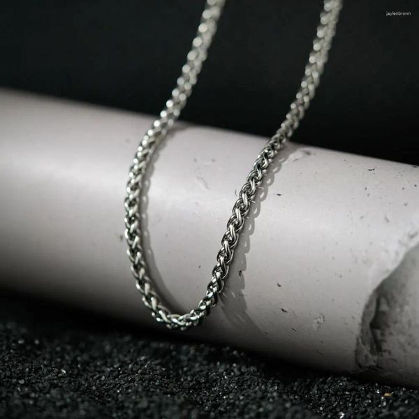 Collane con ciondolo MYLONGINGCHARM Collana da uomo con catena a lanterna in acciaio inossidabile, spessore 5 mm, lunghezza 63 cm