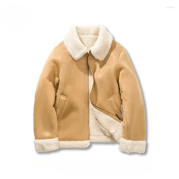 Женские плащи с лацканами и длинными рукавами, короткая куртка из искусственного шерпа, осень-зима, бархатная утолщенная повседневная свободная универсальная молния