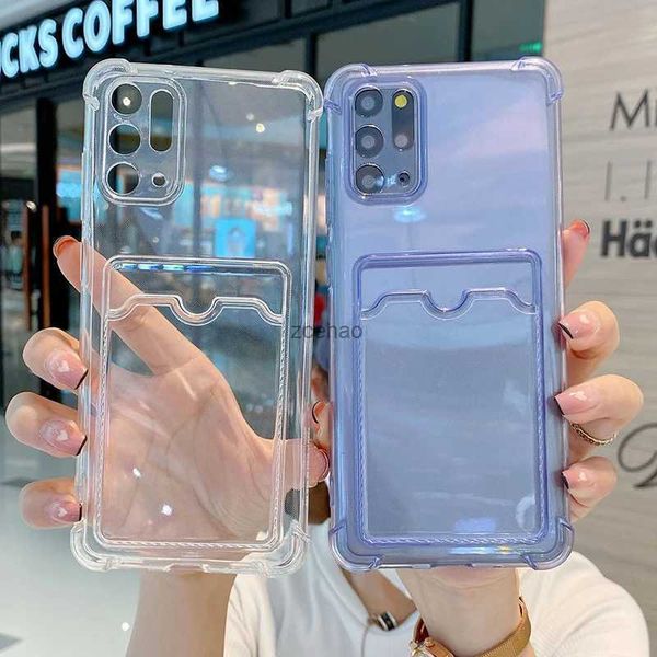 Capas de telefone celular Suporte de bolsa de cartão Capa transparente para Xiaomi Redmi Note 11 12 10 8 9 Pro 10S 9S 10C 12C 9C 9T 9A Poco X5 X3 Pro Mi 11 13 Lite 12T CoverL240105