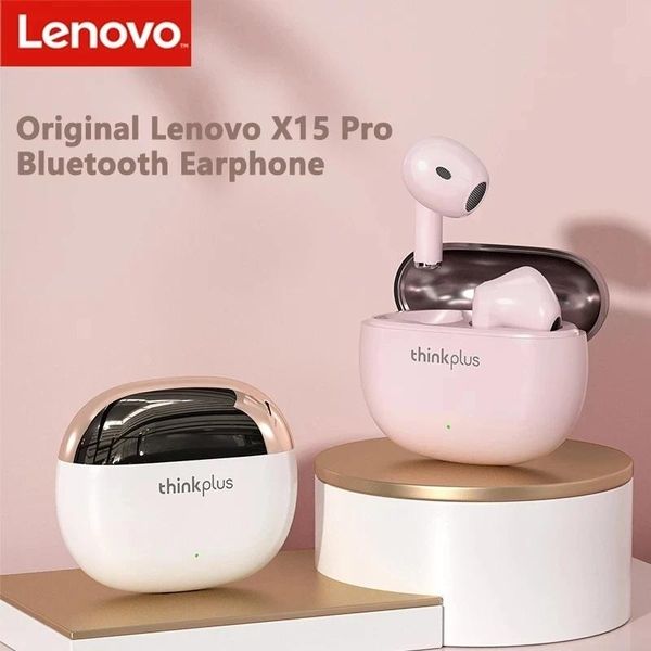 Fones de ouvido originais lenovo x15 pro sem fio bluetooth jogos controle toque fone para xiaomi redmi iphone telefone inteligente