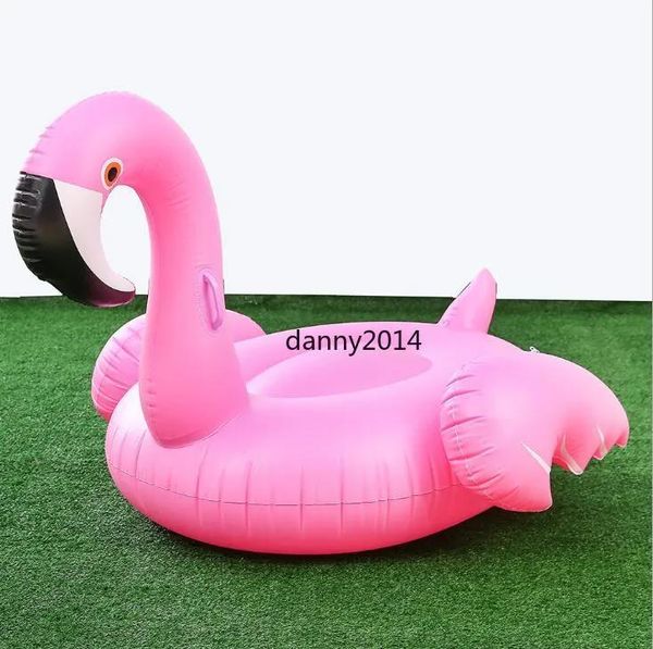 Tubos 1.5m gigante inflável flamingo enorme cisne natação flutuante brinquedo animal flutuador cisne bonito passeio piscina anel de natação para férias de verão fu