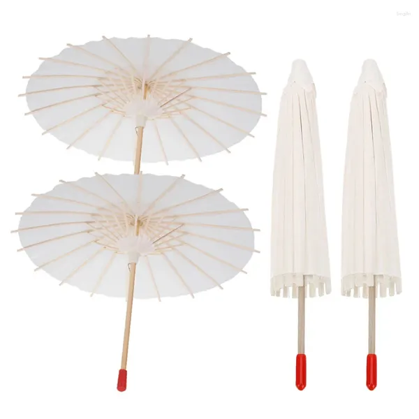 Guarda-chuvas 4 Pcs Em Branco Papel Oleado Guarda-chuva Decoração de Casamento Cerimônia Decorações Confete Ferramentas Especializadas