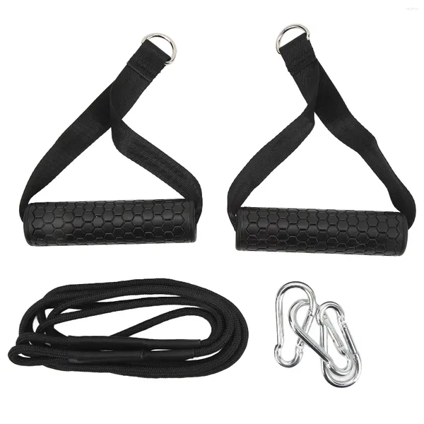Hanteln Trizeps-Pull-Down-Seil, verstellbare Länge, lang, ergonomisches Design, Edelstahl, Kunststoff und Nylon, zum Selbermachen für das Training