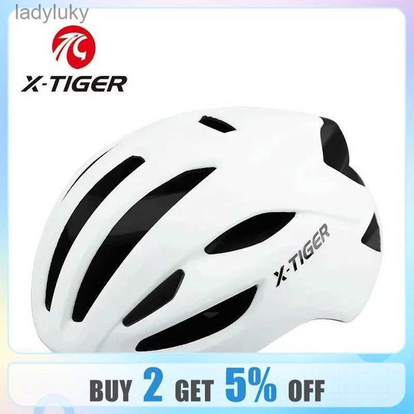 Caschi da ciclismo X-TIGER Casco da bicicletta Casco da bici modellato integralmente Casco da bicicletta ultraleggero da uomo e da donna Casco da bici da strada MTB Casco da bicicletta con fibbia magneticaL240109