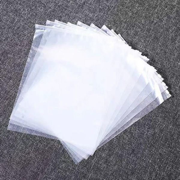 50 pçs/lote sacos de embalagem com zíper transparente roupas resealable poli plástico vestuário mercadoria zip sacos para navio roupas camisa fdvxc